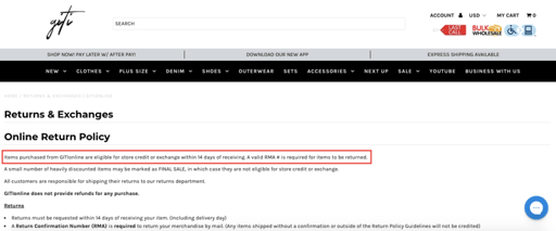 GitiOnline Clear Returns and Exchange Policy How to Write a Returns Policy
