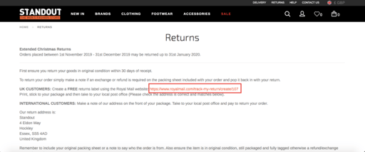 Standout How to Get a Return Label How to Write a Returns Policy